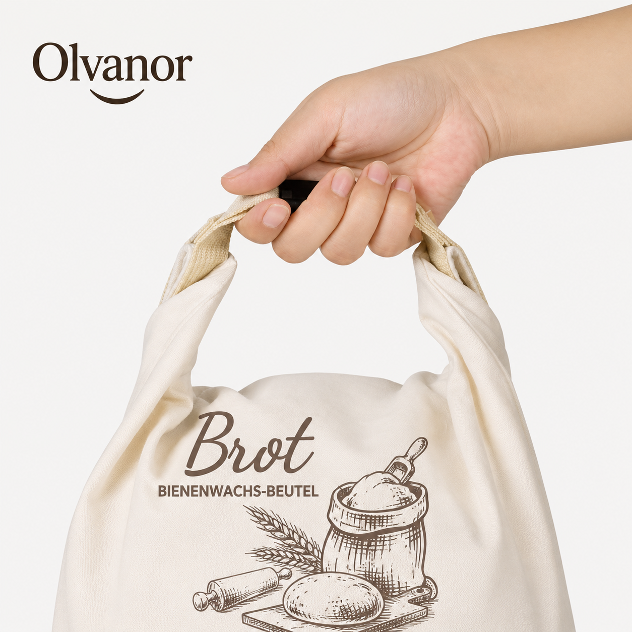 Bio-Bienenwachs-Brotbeutel – 100 % Baumwolle