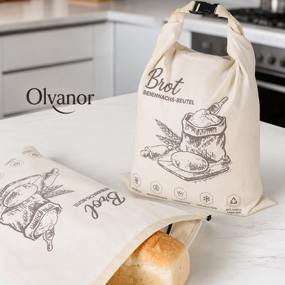 Bio-Bienenwachs-Brotbeutel – 100 % Baumwolle