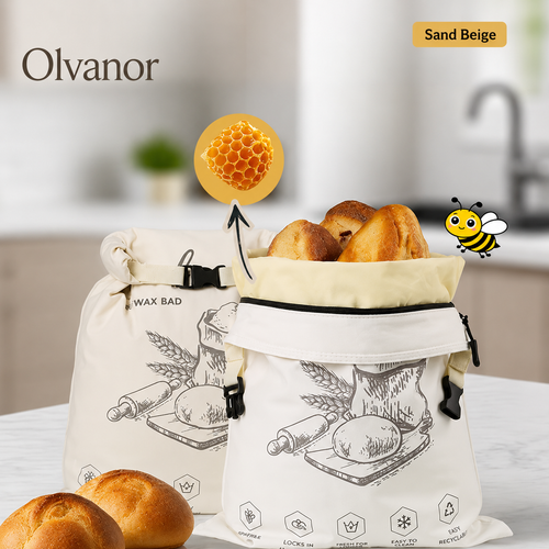 Bio-Bienenwachs-Brotbeutel – 100 % Baumwolle