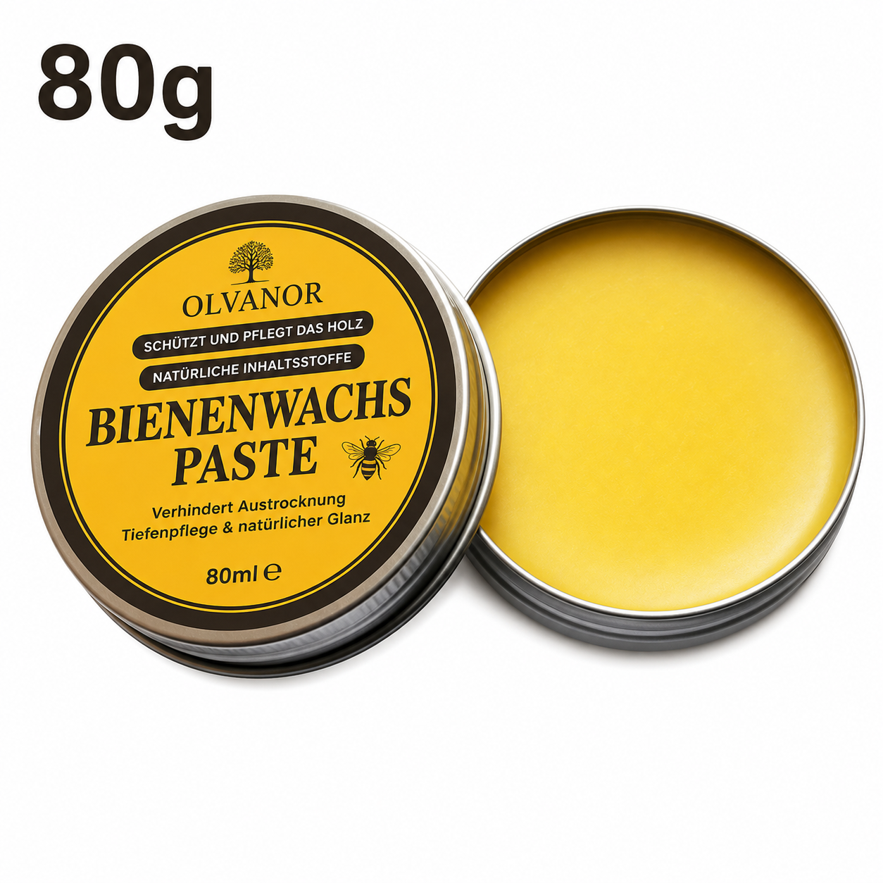 Bienenwachspaste – Tiefenwirksamer Schutz für Holz (80g)