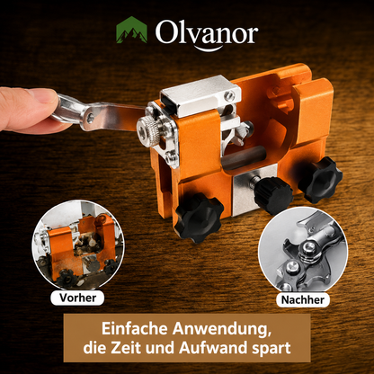 Olvanor – Kettenschärfwerkzeug für Kettensägen