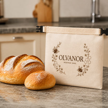 Mini-Bienenwachs-Brotbeutel (20 × 20 cm)