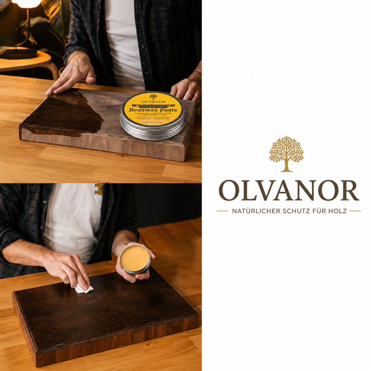 Bienenwachspaste – Tiefenwirksamer Schutz für Holz (80g)